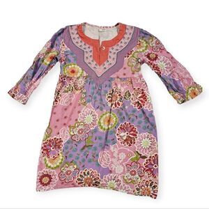 Mimi & Maggie Colorful Floral Embroidered Dress Girl's Size 5